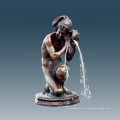 Grande statue Petite fontaine de pêcheur Bronze Sculpture Tpls-012